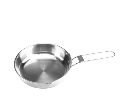 Vuur esdoorn 304 roestvrijstalen opvouwbare koekenpan met drielaags bouwbasis antarcti 8 inch frypan voor buiten kamperen