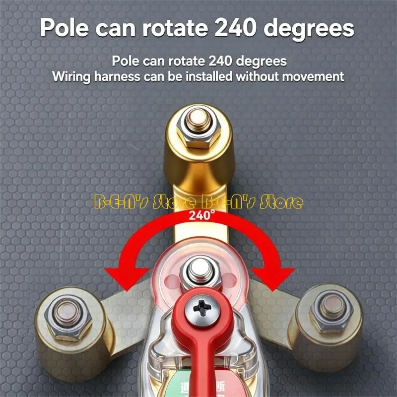 Y1AD Car Battery Shut Off Unit Manual Power Control for Parked Vehicle Battery Isolation and Battery Post Service Access
