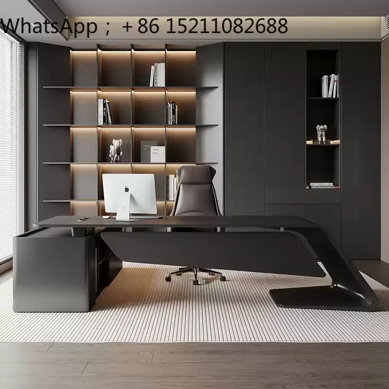 SCY Small Apartment Simple Desk Manager Executive Single Office Desk Premium Desk and Chair Combination