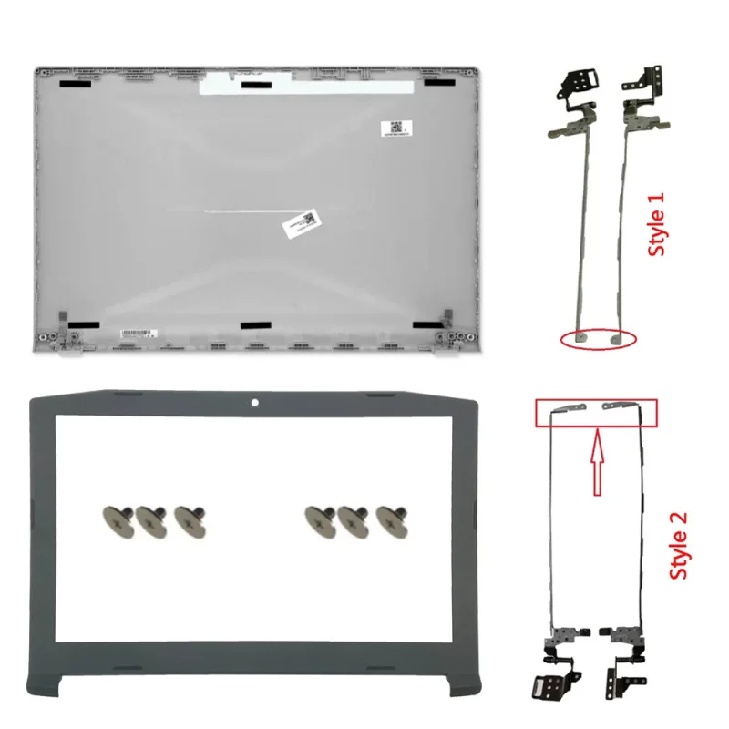 

Чехол для ноутбука LL+ для Acer Nitro 5 AN515-51 53 41 42, черный, с задней крышкой LCD, рамкой и петлями