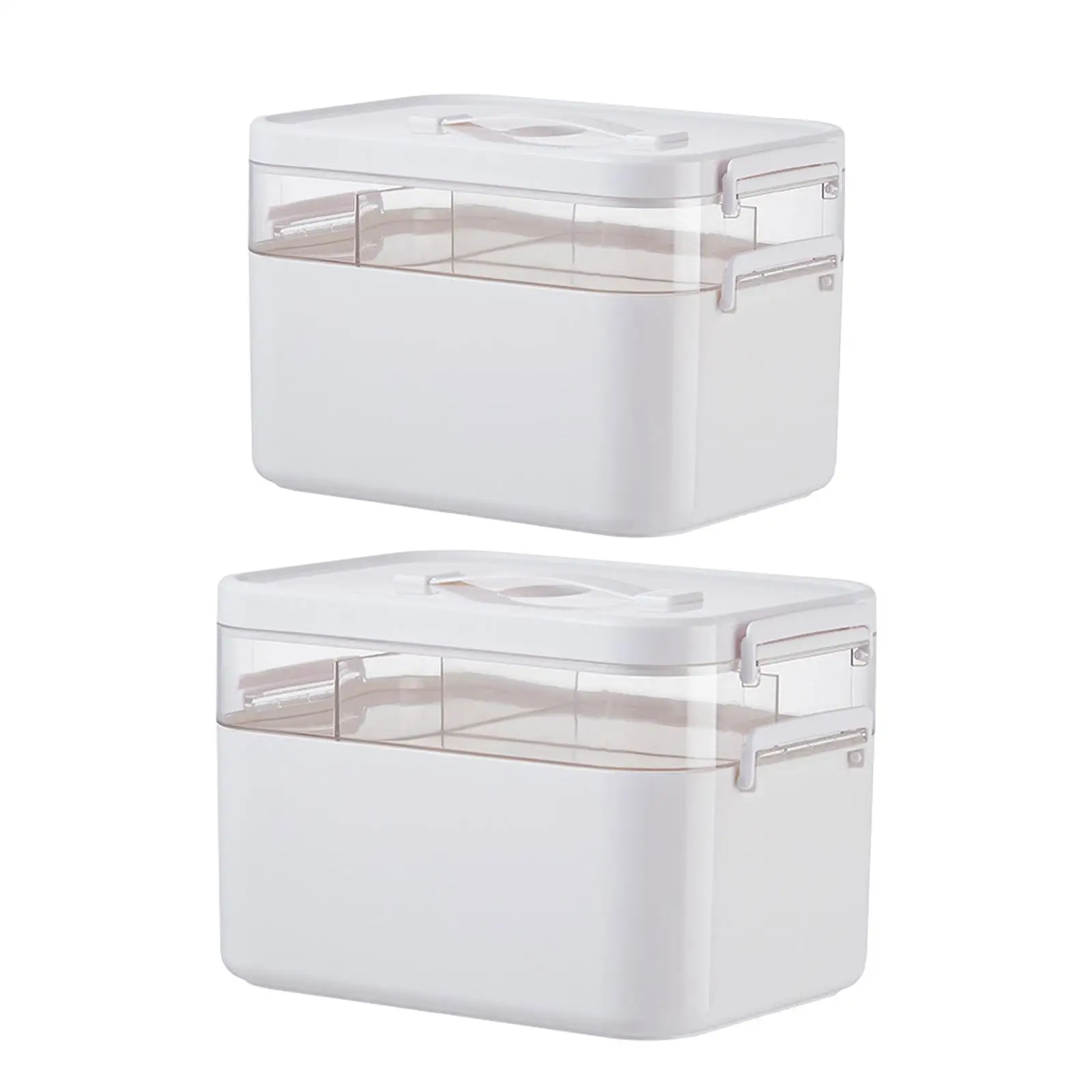 Medical Box Multipurpose Storage Box Double Layer for Sewing Cosmetic Hiking