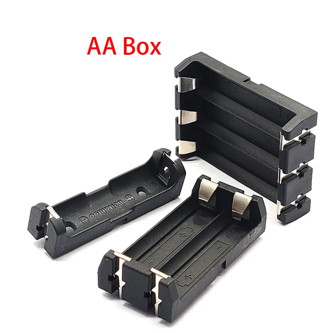 1/2/3 Slot AA Battery Box THM AA Battery Holder PCB THM Fireproof Battery Box 14500 Battery Box With Pins