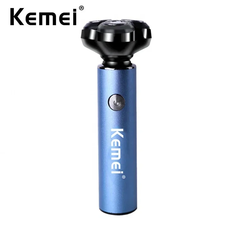Kemei Men Electric Shaver Machine Shaving Mini Portable Razor Beard Trimmer IPX5 Waterproof Fashionable Type-c USB Rechargeable