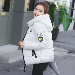 2022 Causal Ladies Padded Jacket Short Autumn Winter Wadded Jacket Women Hooded Short Coats Female Plus Size Parkas Overcoat