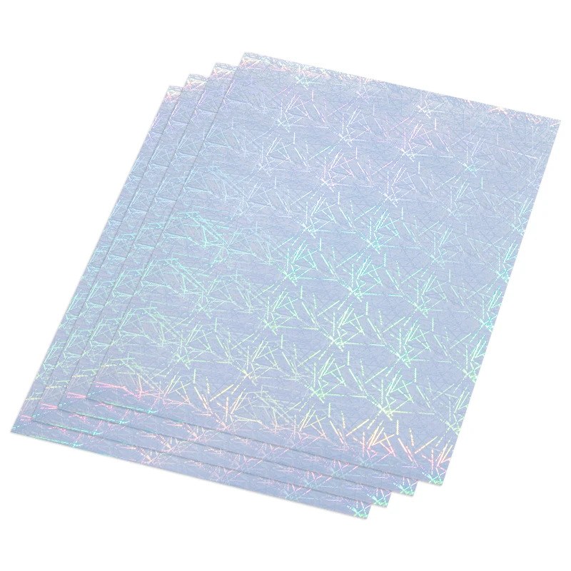 A4 laser sticker waterproof holographic vinyl straw grain pet smooth vinyl inkjet adhesive printing paper 20pcs