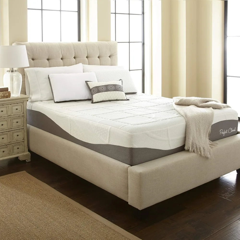 Made in The USA Elegance Plush Gel-Infused 12-inch Memory Foam Mattress - Pressure Relieving - Bed-in-a-Box (Twin)