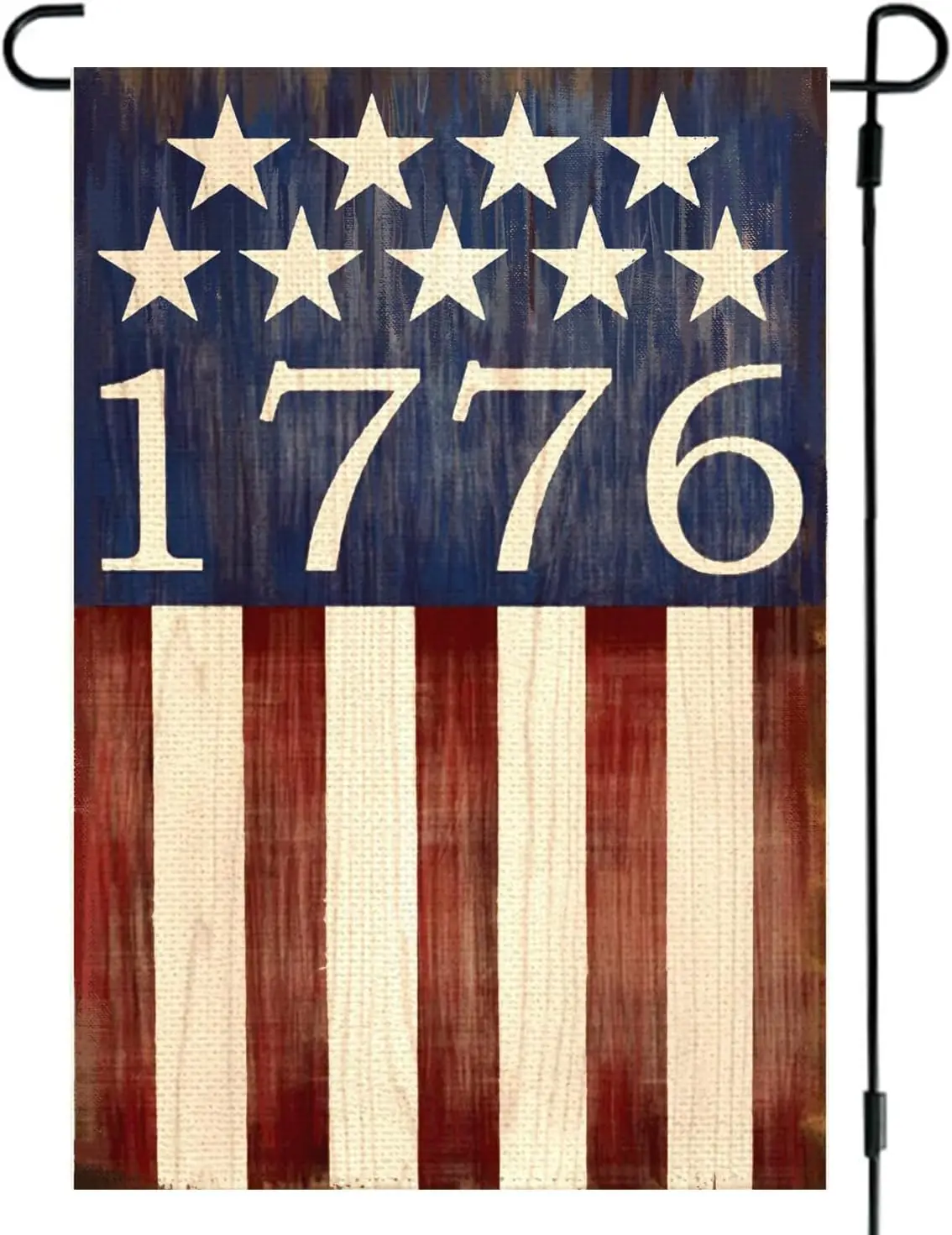 1776 USA Patriotic Garden Flag 12x18 Inch Double Sided Rustic Stars and Stripes Red White Blue Heavy Duty Polyester Outdoor  YYQ