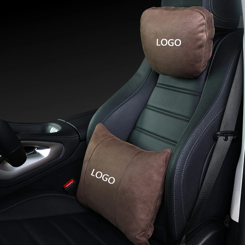 

Car Seat Pillow Auto Headrest Comfortable Pillows Fit Travel Interior For Audi Head Accessories with Logo Hanging Support Pillow