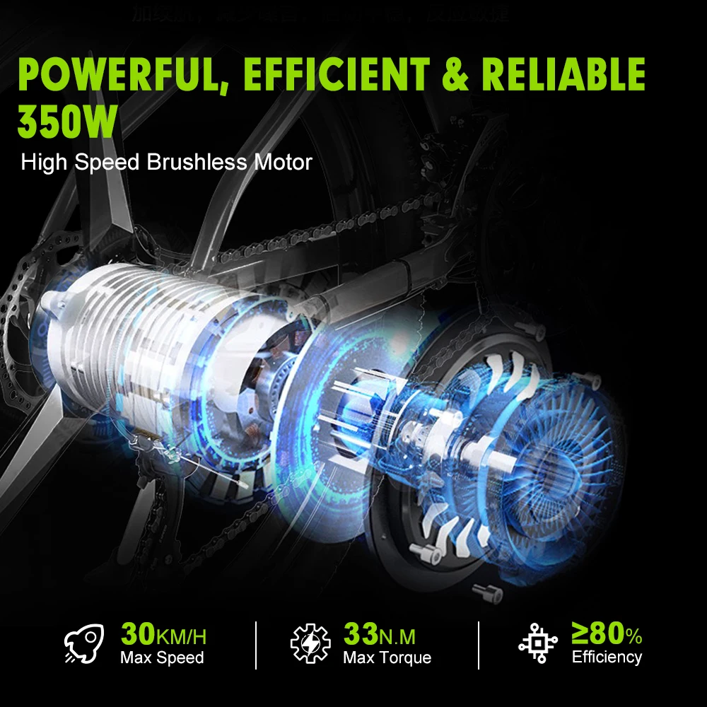 E-Bike Conversion Kit Front Brushless Gear Motor Wheel Mountain Bike Motor Kit with LCD and LED Display 16-29inch 350W 36V48V