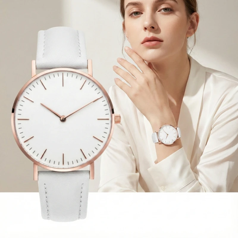 

Новые элегантные женские часы, простые платья с кожаным ремнем, женские наручные часы, модные повседневные женские кварцевые часы, подарок Montre Femme