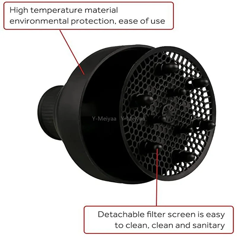 غطاء ناشر مجفف شعر من السيليكون العالمي قابل للتعديل وقابل للطي أداة صالون مقاومة للحرارة وتشتيت الشعر والمساعدة في التجفيف #4