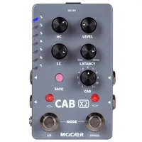MOOER CAB X2 Guitar Effects Pedal Stereo IR Cabinet Simulation 14 Presets 11 Factory IR Dual Channel Cab M724 Guitar Parts