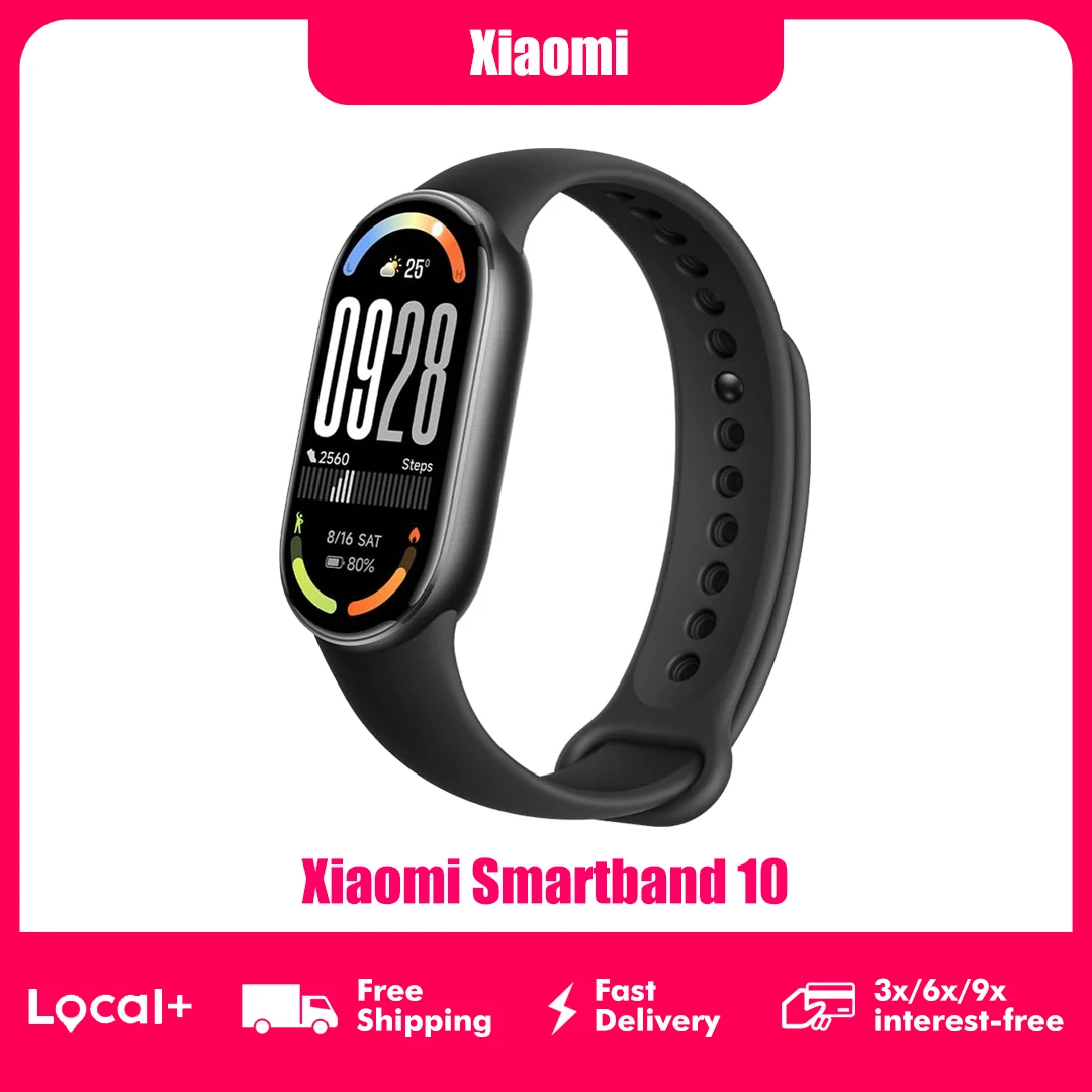 Bracelet intelligent Xiaomi Smartband 10, écran AMOLED de 1,72 pouces, plus de 150 modes sportifs, suivi de la santé et du sommeil, étanche 5ATM