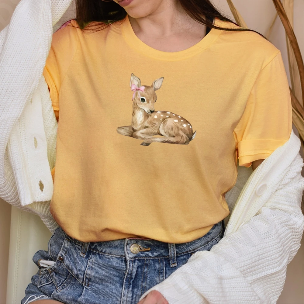 

Subtle Floral Outline Cotton Tee - Y2K Short Sleeve Women's Top, Cute Core Gentle Whimsy for Daily Magic