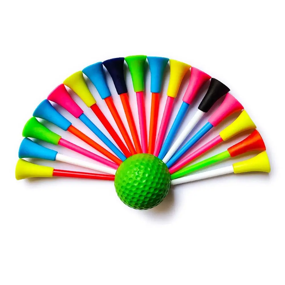 50 pçs/lote bola de treinamento de golfe t 42mm/54mm /70mm camisetas de golfe tipo copo bilayer suporte de bola de golfe leve cor misturada prado