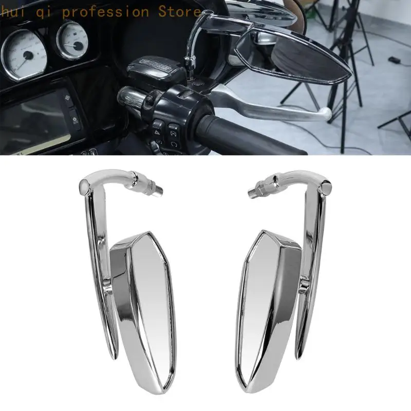 Motorrad-Spiegelpaar mit Custom-Style-Aluminium-Design für den täglichen Straßengebrauch H8WE – Detail 9