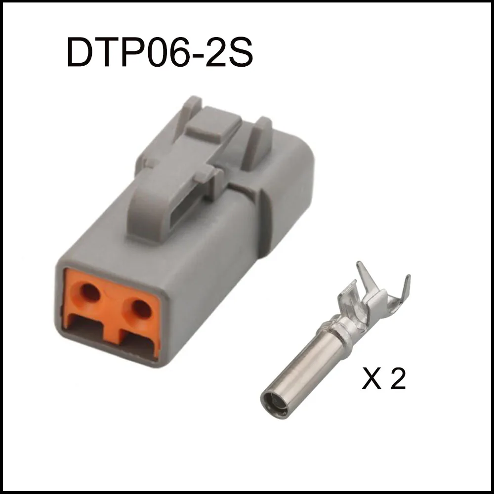 Imagem -03 - Chicote de Fios de Carro Impermeável Conector Fêmea e Macho Pinos Plugue Automotivo Incluído Selos de Terminais Dtp062s Dtp04-2p 100set