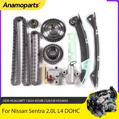 Engine Parts Timing Chain Kit Fit 2.0 L L4 Gas MR20DE For Nissan Sentra 07-14 for Versa 1.8L 2.0L DOHC 13024-EE50B 13024-JA00A