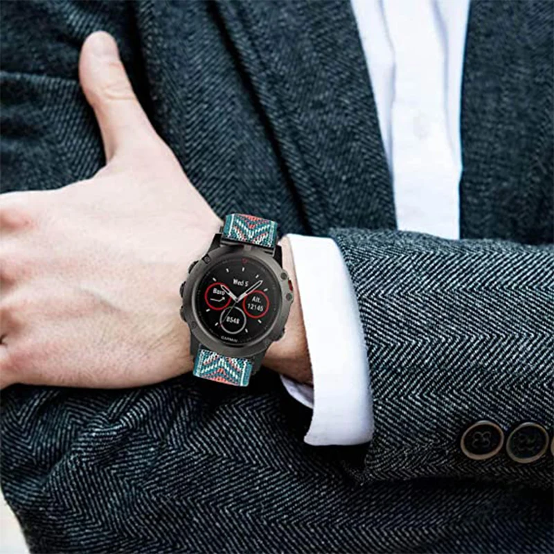 Essidi 20 مللي متر جديد مطاطا مزين الفرقة للغارمين فينيكس 7s 6s برو 5s زائد الرياضة النايلون سوار ساعة حزام حلقة للغارمين فينيكس