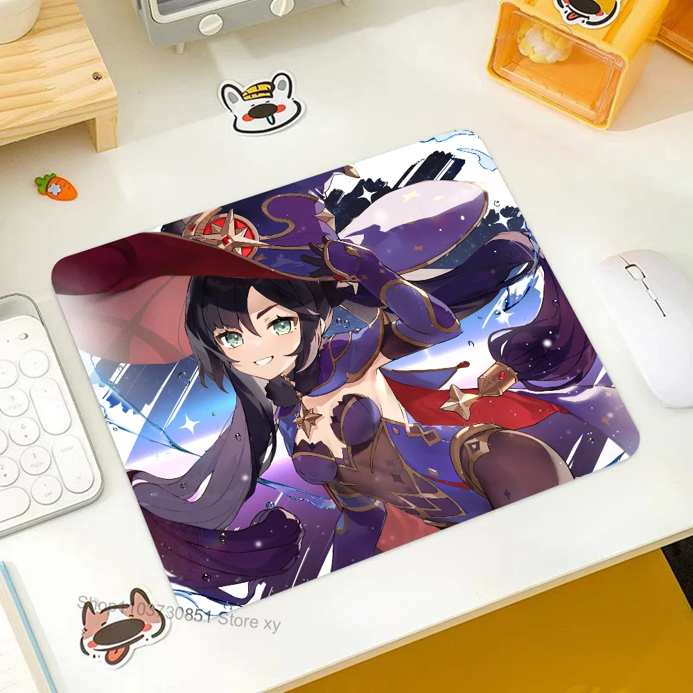 

Mona Megistus Genshin Impact Mousepad RGB Small Size Gaming Mouse Pad With LED Light Desk Mat Super Smooth Non-slip Rubber