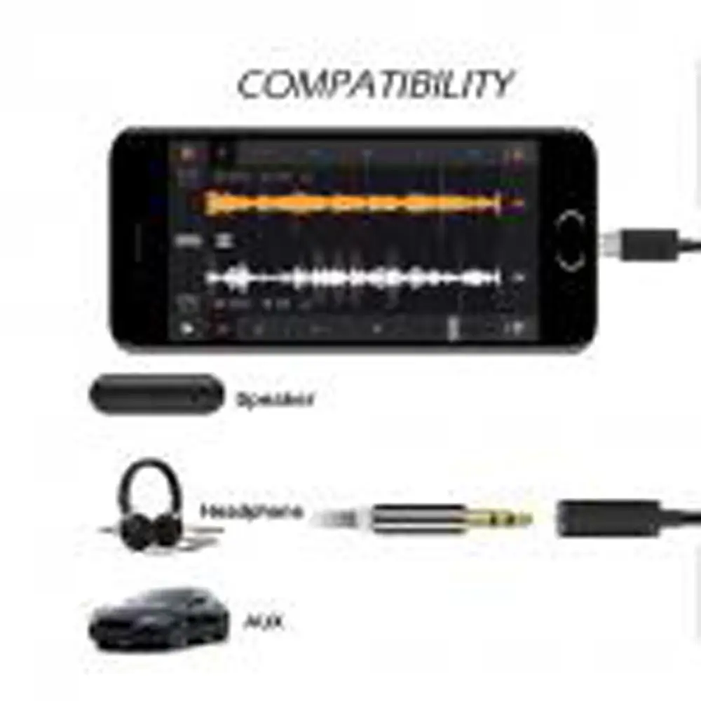 

Portable for Mobile Phone Aux Audio Adapter Mic Connector Cable Audio Jack Adapter Headphone Converter Type C To 3.5mm