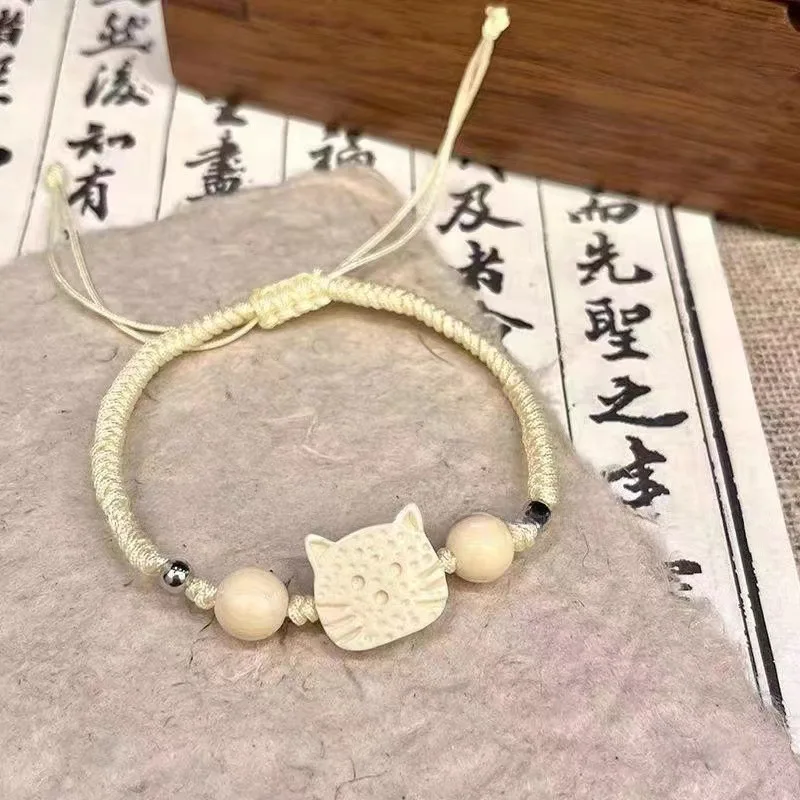 1/2 Stück Quasten-Armbänder mit großem Katzenauge für Damen und Herren, süße coole Totenkopf-Keramikperlen-Armbänder, ästhetischer Party-Schmuck und Accessoires – Detail 6