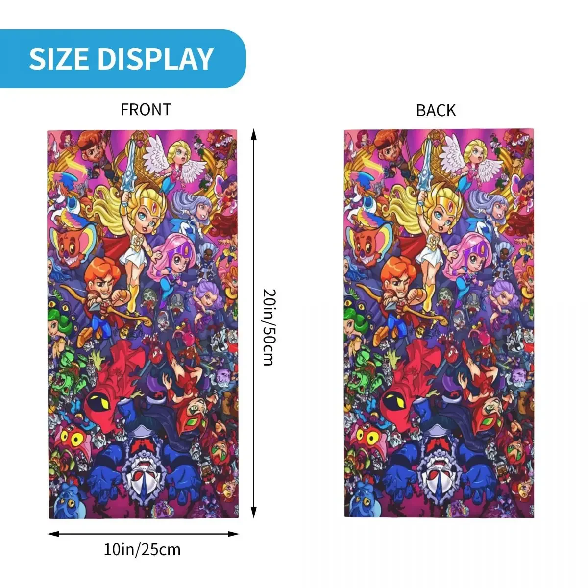 Cute Cartoon Characters Scarf Neckerchief Neck Face Mask Polyester