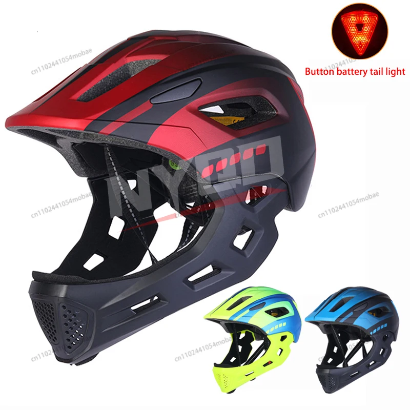 

High Quality Children's Bicycle Helmet Full Face Detachable Riding Helmet Outdoor Sports Skateboard Bike Roller Skating Caps