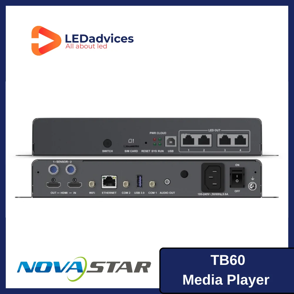 Novastar Best Price TB60 Taurus Series Multi Media Players For LED Screens With 4 Ports Output Support 2.3 Million Pixel