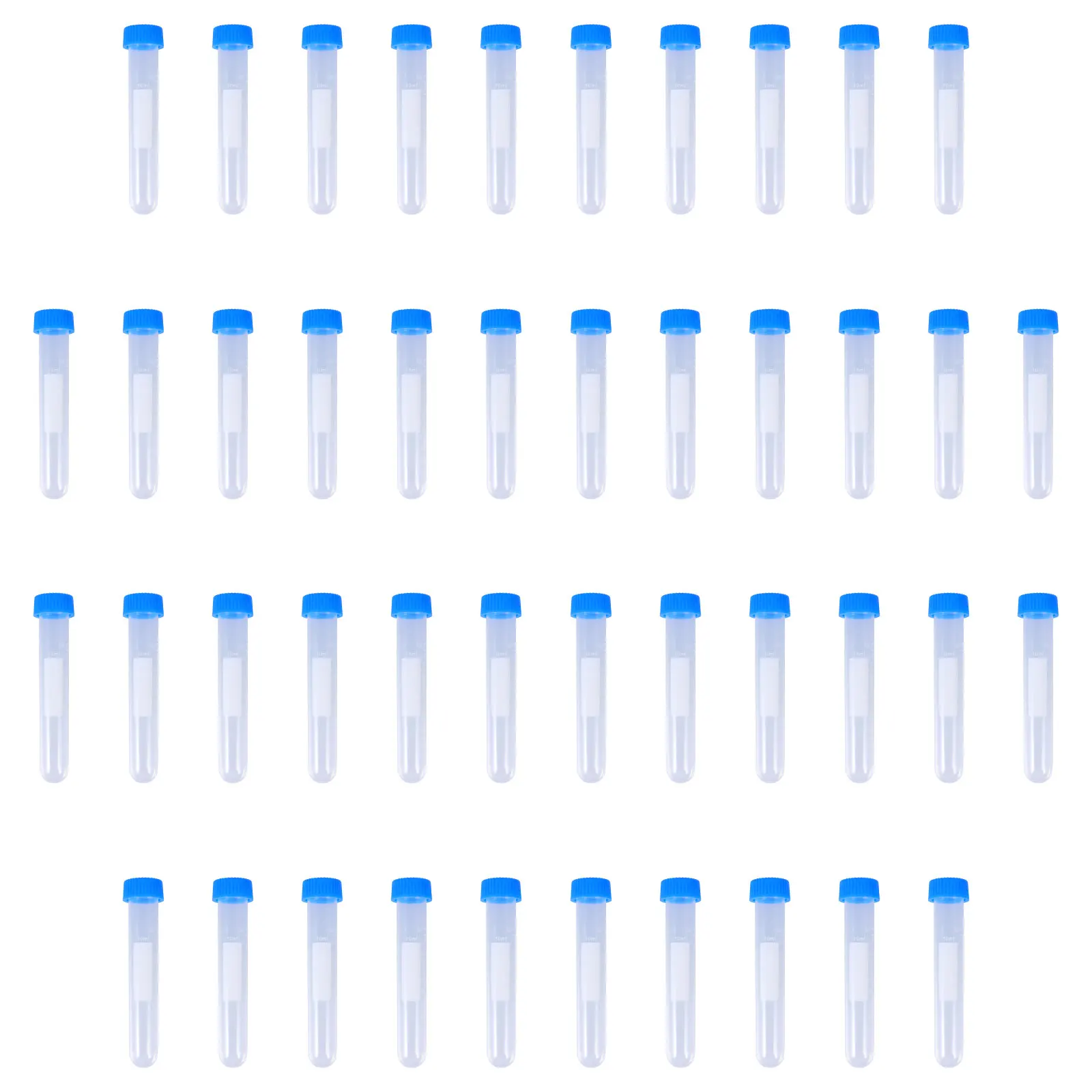 

100 Pcs Tubes Plastic Test Tubes 10ml Scale Miniature Lab Biochemistry Molecular Biology Sample Vials