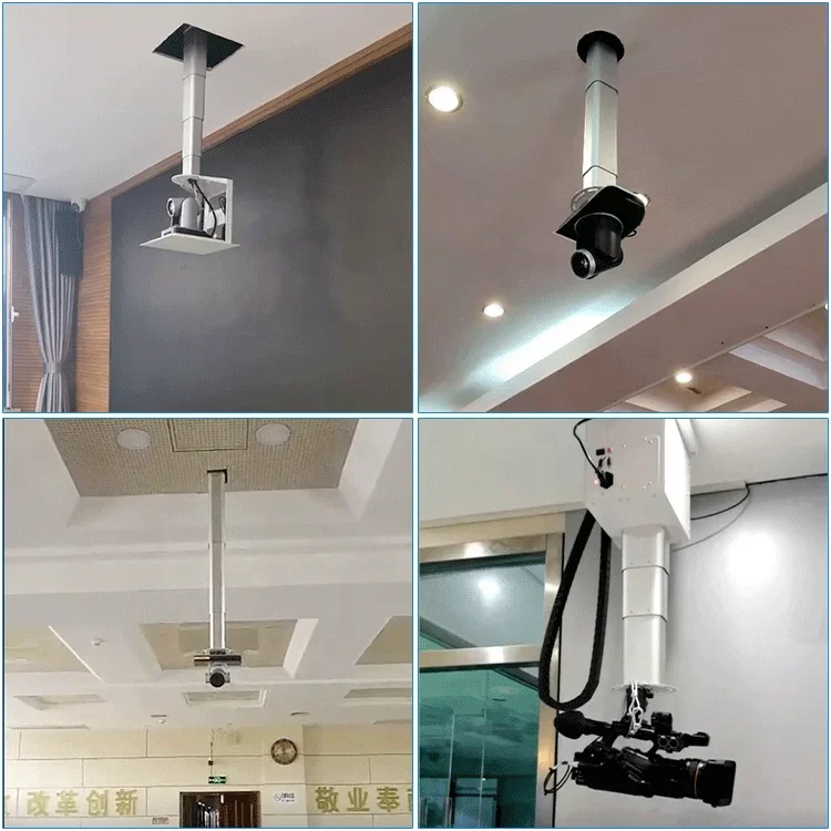 JGST Stock Video Conferences Telescoping Hidden ceiling recessed Camera Mount Hanger Motorized Projector Lift from Ceiling