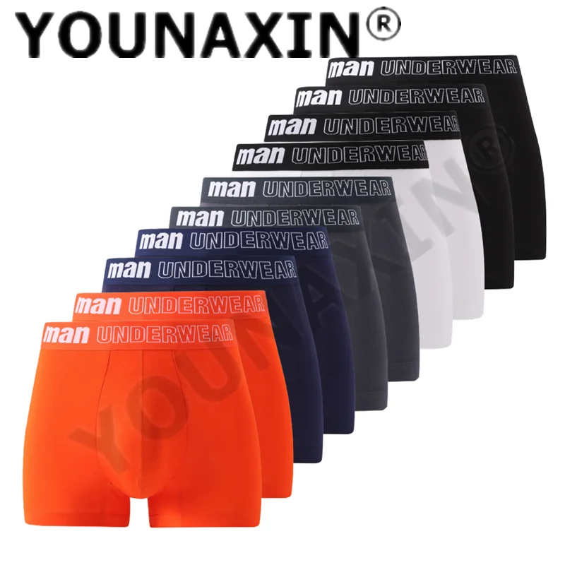 

YOUNAXIN 10 Pieces Men's Boxers Briefs Big Size Underwear Large Panties Knickers Boy Underpants M L XL 2XL 3XL 4XL 5XL 6XL 7XL