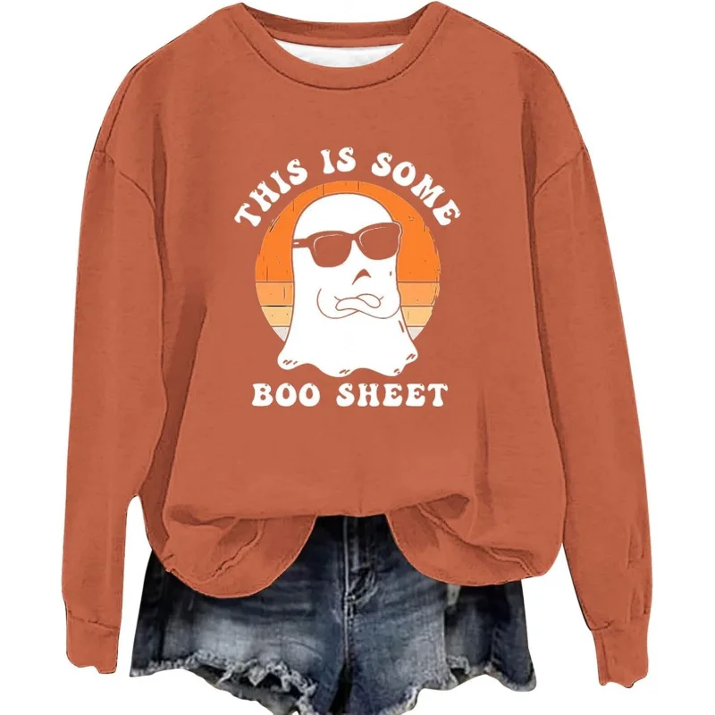 Dies ist einige Boo Sheet Shirt Horror Boo Sheet Sweatshirts Langarm Crew Tops lässig lustige Halloween süße Pullover