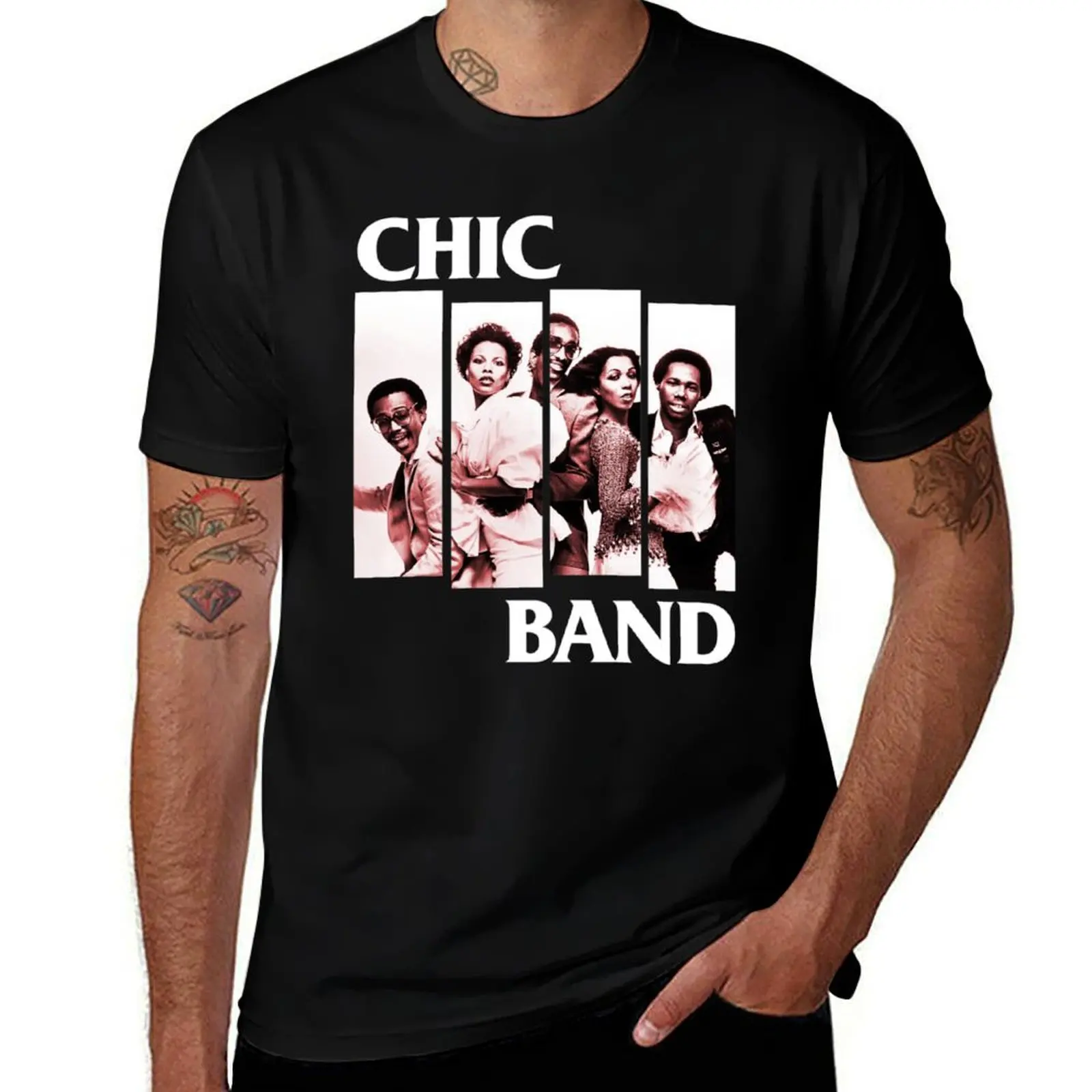 

Chic band Premium T-Shirt man t shirt designer black cotton t-shirt plain for man package essential t shirt T-shirt