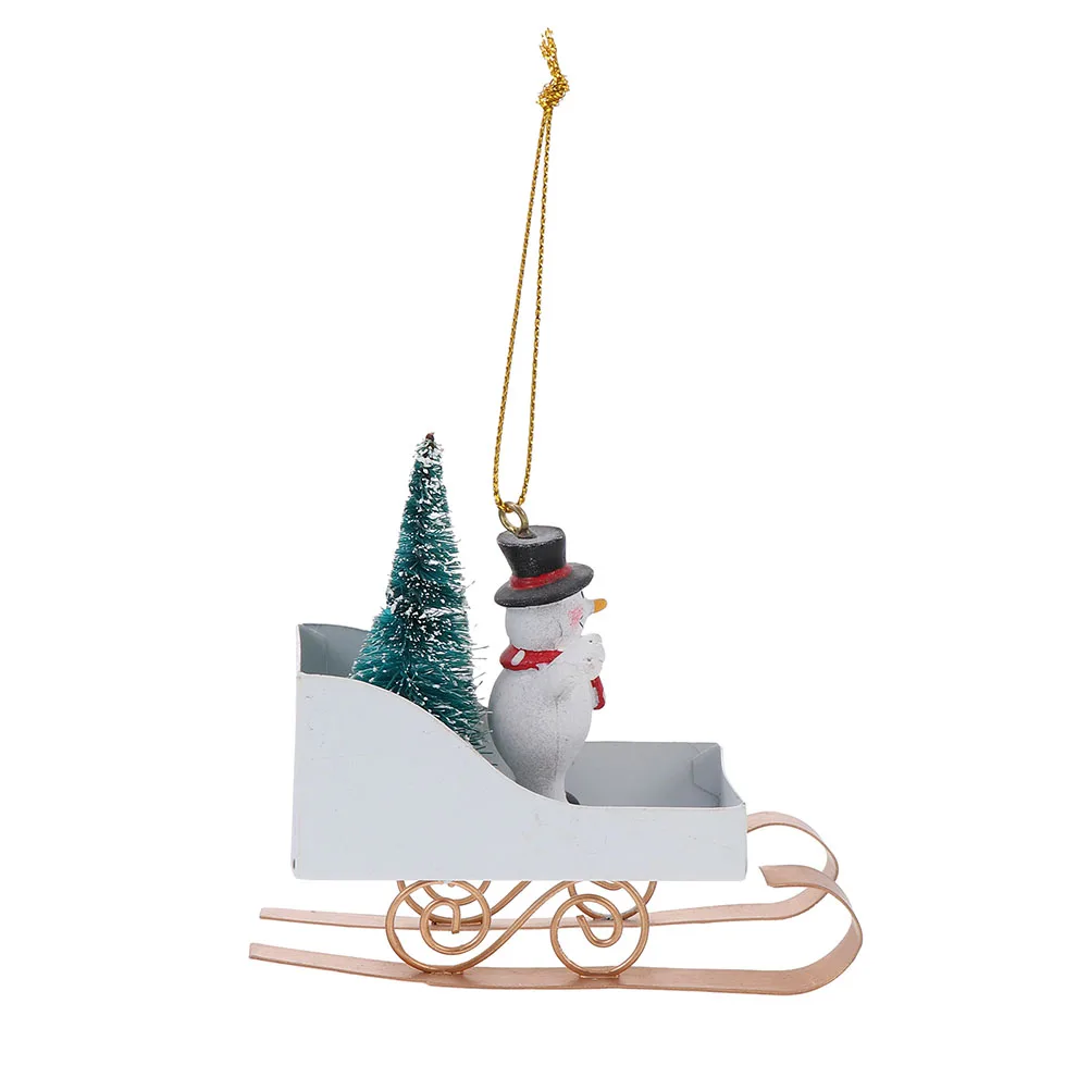 

Sleigh Pendant Christmas Decor Sled Ornaments Hanging Xmas Tree Office Rustic Holiday Sled Charms Home Garden Festive