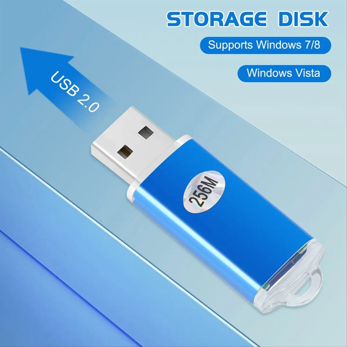 ●256 MB USB 2.0 Flash U disk blue-ABFB