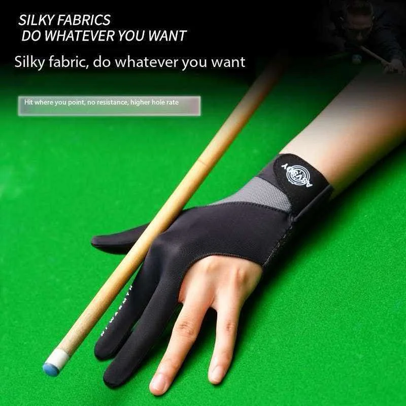Professional billiards gloves for men, non slip, lightweight, breathable, three finger full finger and half finger gloves