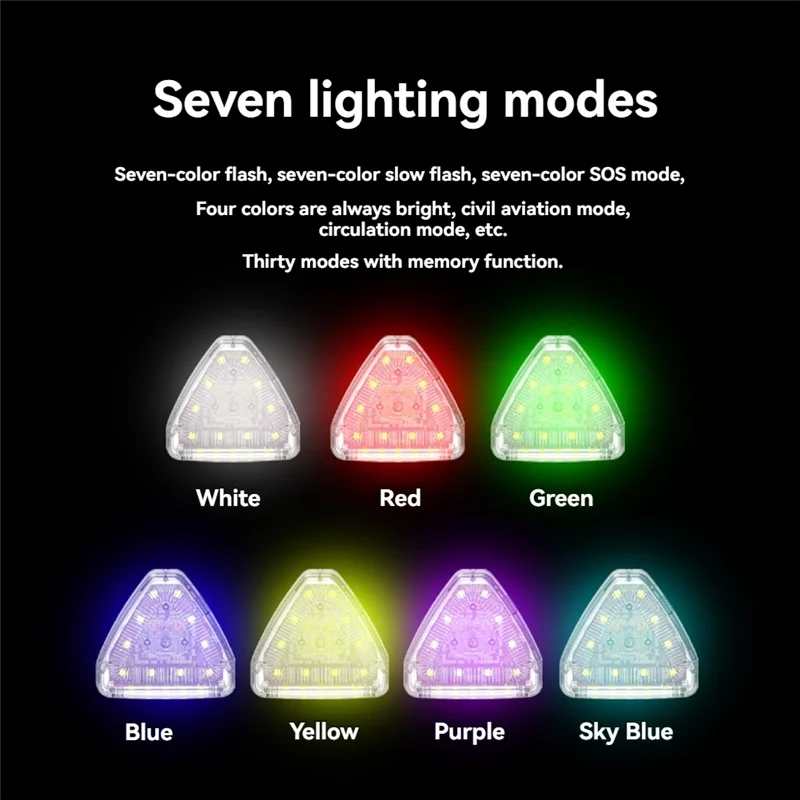 LED Anti-Collision Strobe Lights Wireless Remote Control 7 Colors Led Strobe Lights,Drone For Night Flying Riding-POS