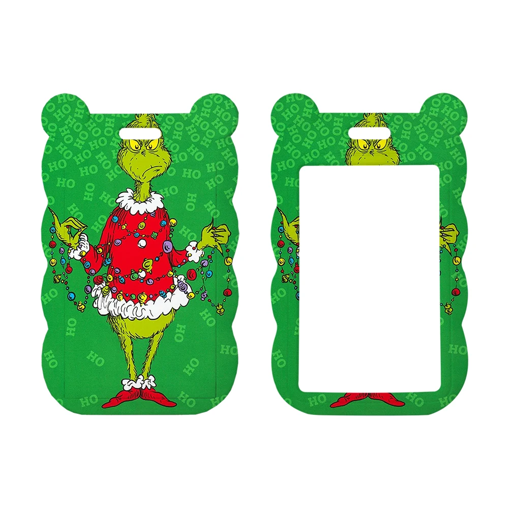 Cartoon Card Holder Christmas Character G Cute Keychain Work Card Badge Holder Bus School Student Card Case Accessories