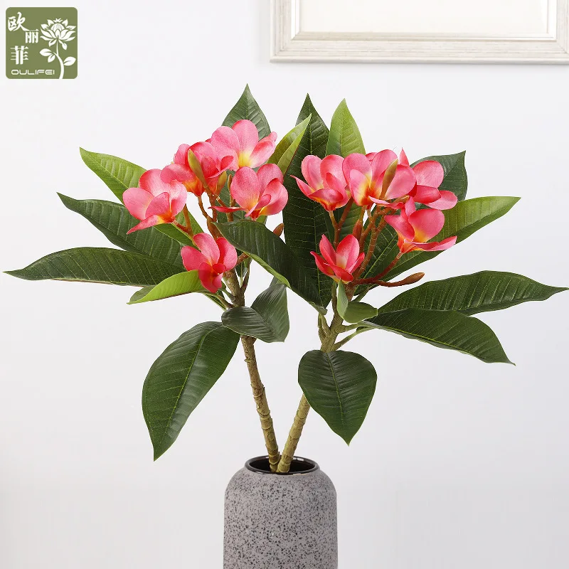 

франжипани искусственные цветы ветка букет цветочная композиция DIY свадебная вечеринка украшение дома реквизит моделирование растений цветы