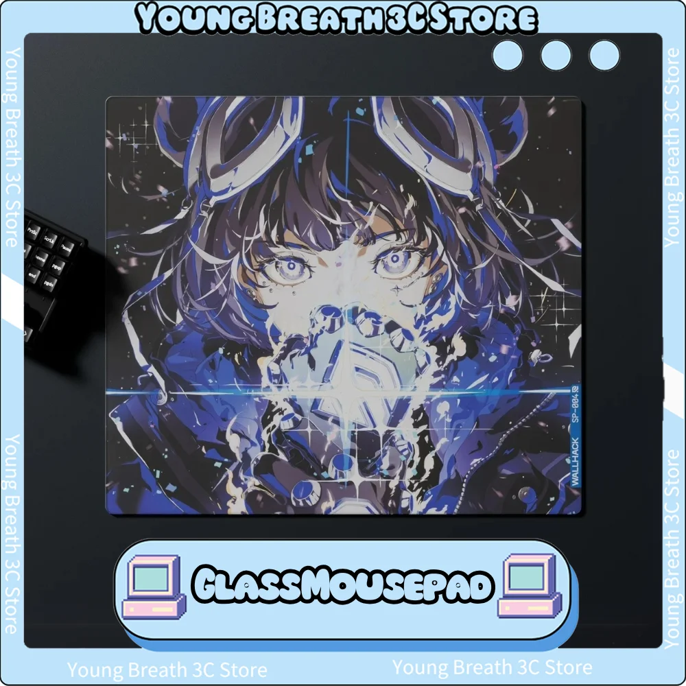 

New Replica WALLHACK SP-004 Gravity Yume Glass Mousepad Smooth Mousepad 490*430mm Glass Gaming Mouse Pad For FPS Gamer Custom