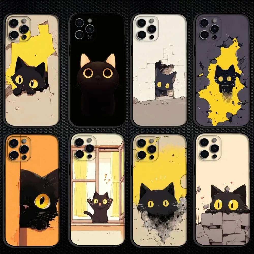

Destruction of wall cats Phone Case For iPhone 16,15,14,13,12,11 Plus,Pro Max, Others Soft Black Cover