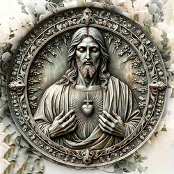 Aluminum Sacred Heart Religious Wall Hanging Decor 8