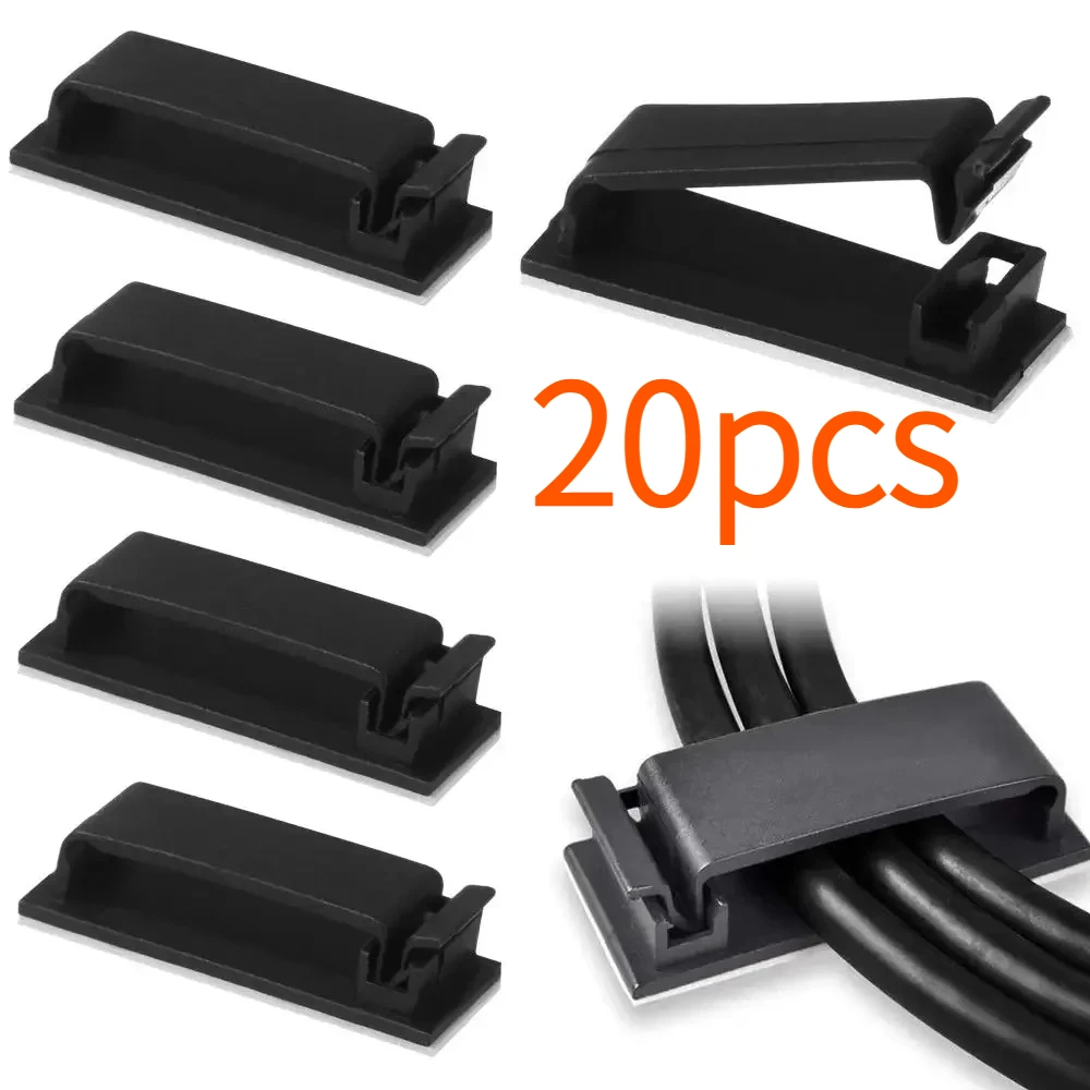 

Self-adhesive Wire Holder Organizer Cable Clamp Cord Management Table Desk Storage Electrical Equipment Supplies Fixing Clip