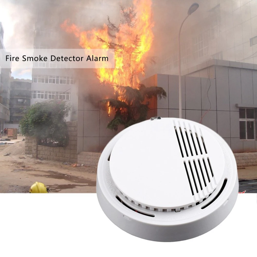 Independent Fire Alarm Sensor 85 dB Smoke Detector Smoke Fire Detector Tester Home Security System for Kitchen Restaurant Hotel