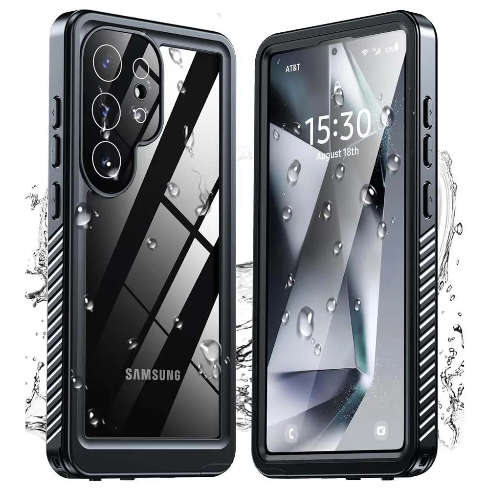 

Waterproof Phone Case For Samsung Galaxy S25 S24 S23 S22 S21 Ultra FE A34 A54 A14 5G Swimming Underwater Full Body Luxury Cover
