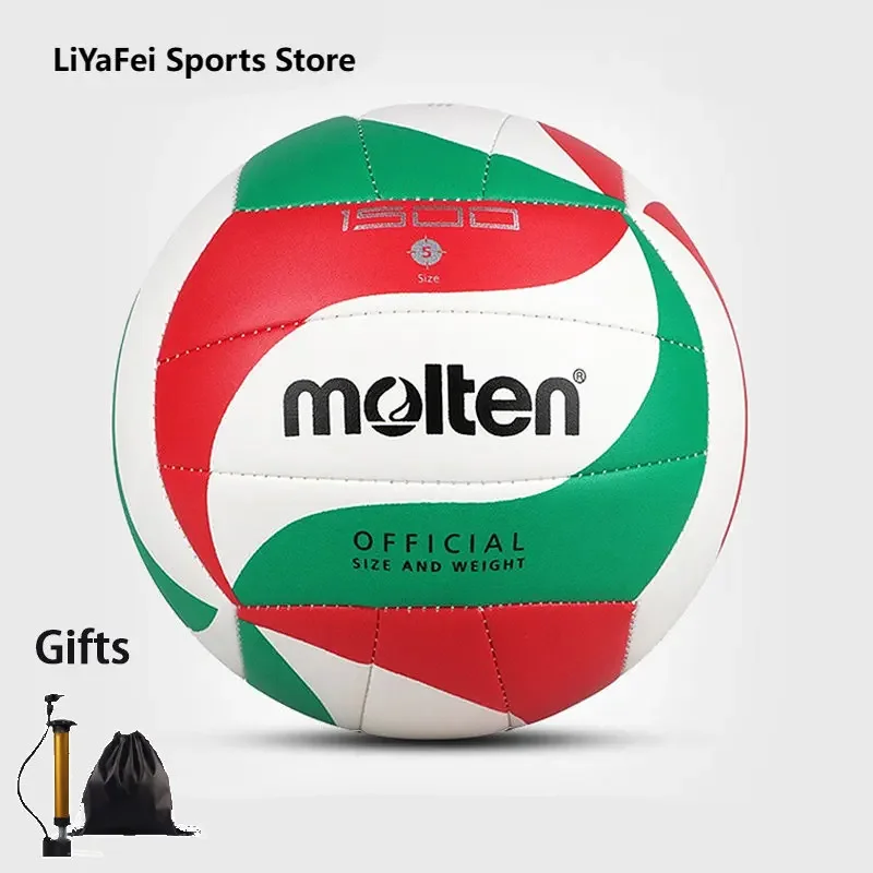 Molten-pelotas de voleibol para adultos y mujeres, pelota de playa de tamaño estándar 4/5, de tacto suave, para entrenamiento en interiores y exteriores, V5M1500