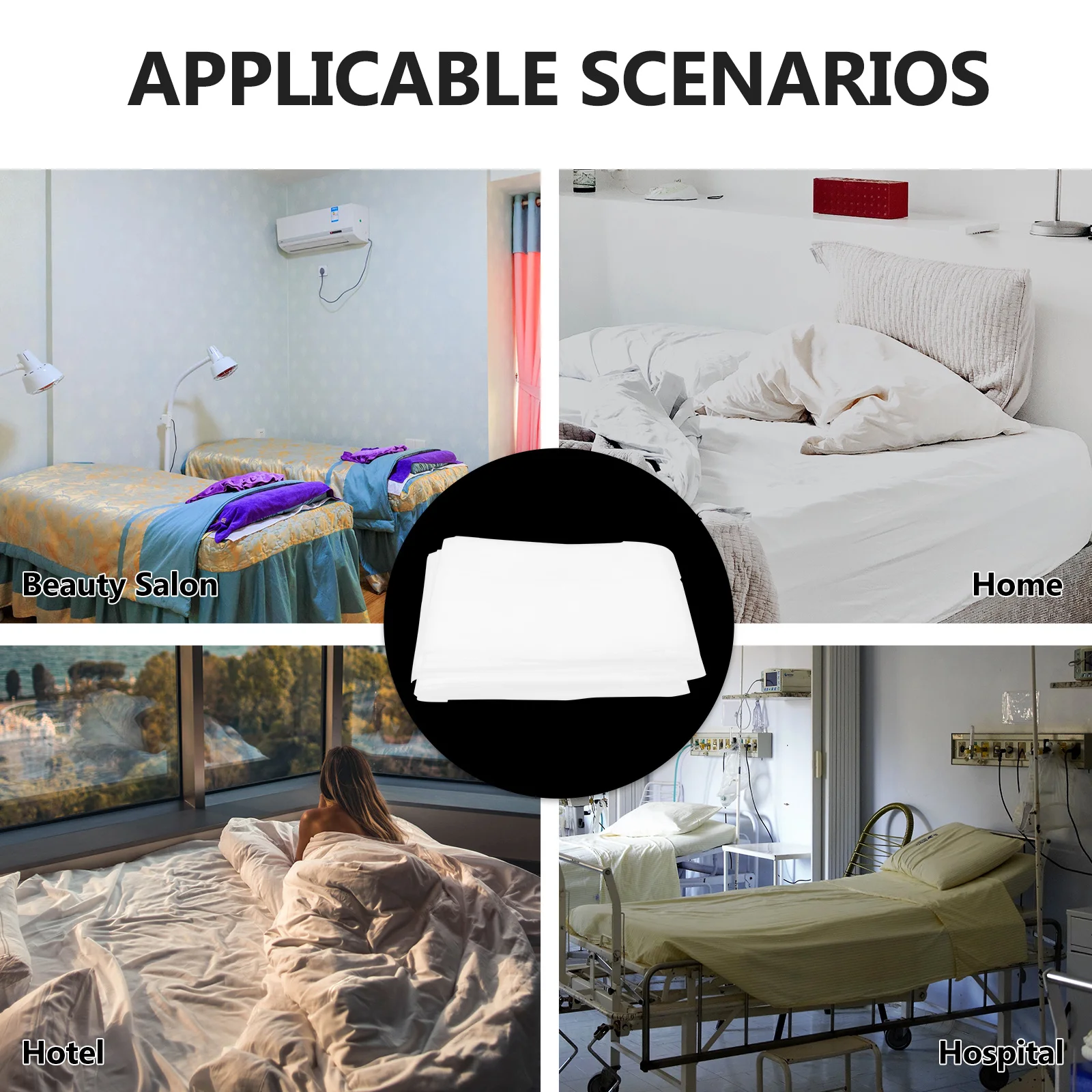 

10 шт. дышащие нетканые одноразовые простыни, белый чехол для путешествий, спа-массажный салон, одноразовая простыня