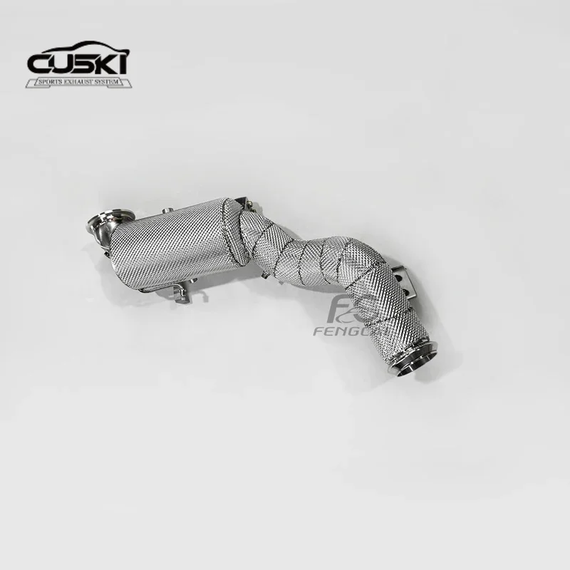 

Stainless steel car exhaust modification accessories suitable for 2024+Mercedes Benz GLC43 AMG M139 2.0T with catalytic insulati