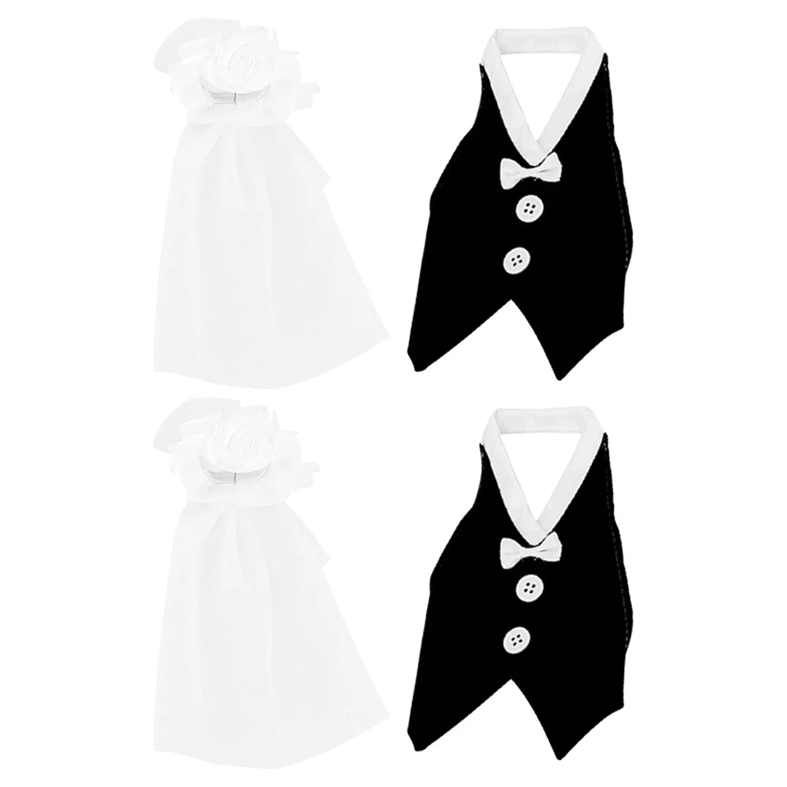 مجموعتان من أغطية زجاجات النبيذ للعروس والعريس لحفلات الزفاف وحفلات الزفاف والخطوبة والاستقبال وأغطية زجاجات النبيذ المزخرفة #6